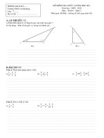 Đề thi học kì I toán 7