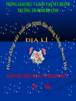 Tài liệu Địa lý 4: HĐSX của người dân ở ĐBNB