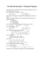 Các bài toán hay lớp 6 - Chương Số Nguyên.