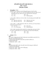 Gián án Đề kiểm tra Hình học 8