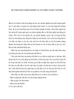 KẾ TOÁN HOẠT ĐỘNG NGHIỆP VỤ TÀI CHÍNH VÀ BẤT THƯỜNG