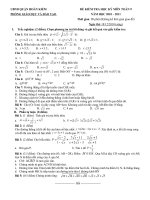 Đề kiểm tra học kỳ I lớp 9 - THCS Nguyễn Du - Hà Nội