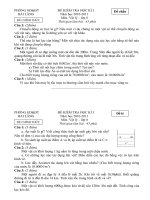Tài liệu Đề + ĐA  HKI Lý 8 -2010-2011