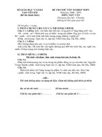 Gián án thi thu TN Lan 1 ngày 1/4/2010