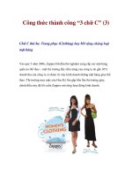 Công thức thành công “3 chữ C” (3)