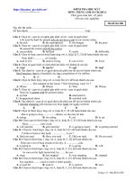 Đề ôn HK I Anh 10 số 1