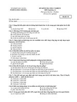 Gián án Bộ đề kiểm tra 1 tiết sh12 GDTX