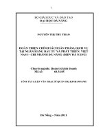 Hoàn thiện chính sách sản phẩm, dịch vụ tại ngân hàng đầu tư và phát triển việt nam   chi nhánh đà nẵng (BIDV đà nẵng) 