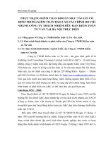 THỰC TRẠNG KIỂM TOÁN KHOẢN MỤC TÀI SẢN CỐ ĐỊNH TRONG KIỂM TOÁN BÁO CÁO TÀI CHÍNH DO CHI NHÁNH CÔNG TY TRÁCH NHIỆM HỮU HẠN KIỂM TOÁN TƯ VẤN TẠI HÀ NỘI THỰC HIỆN