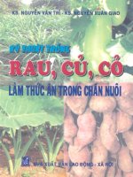 kĩ thuật trồng rau, củ cỏ làm thức ăn chăn nuôi