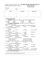 ĐỀ KIỂM TRA ANH HKII