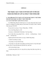 Thực trạng hạch toán chi phí sản xuất và tính giá thành sản phẩm xây lắp tại Công ty TNHH Thông Hiệp.