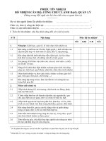 Mẫu phiếu tín nhiệm