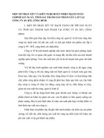 MỘT SỐ NHẬN XÉT VÀ KIẾN NGHỊ HOÀN THIỆN HẠCH TOÁN CHIPHÍ SẢN XUẤT