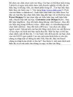 Để chèn các slide show ảnh vào blog