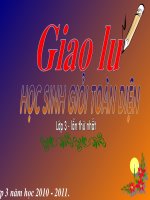 Bài giảng Giao lưu hs gỏi lớp 3