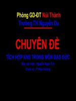 Bài giảng chuyên đề tích hợp kĩ năng sống