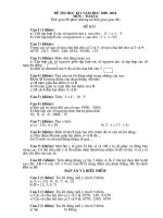 ĐỀ THI HỌC KỲ I MÔN TOÁN 6; 7;8;9