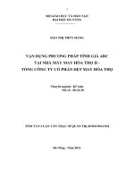 Vận dụng phương pháp tính giá ABC tại nhà máy may hoà thọ II   tổng công ty cổ phần dệt may hoà thọ 