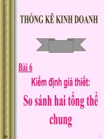 Bài giảng Chương 6  Kiểm Định Giả Thiết