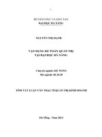 Vận dụng kế toán quản trị tại đại học đà nẵng 