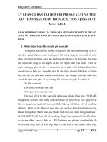 LÝ LUẬN CƠ BẢN TẬP HỢP CHI PHÍ SẢN XUẤT VÀ TÍNH GIÁ THÀNH SẢN PHẨM TRONG CÁC ĐƠN VỊ SẢN SUẤT XUẤT KHẨU