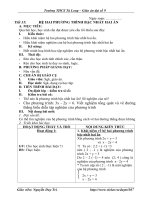 Bài giảng ĐẠI 9 - T31 - HỆ HAI PT BẬC NHẤT HAI ẨN