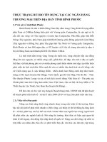 THỰC TRẠNG RỦI RO TÍN DỤNG TẠI CÁC NGÂN HÀNG THƯƠNG MẠI TRÊN ĐỊA BÀN TỈNH BÌNH PHƯỚC