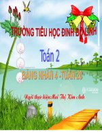 Bài giảng Toán 2:Bảng nhân 4