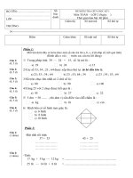 Tài liệu Đề KTĐK lần 1 môn toán lớp 2 năm học 2010 - 2011