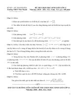 Tài liệu ĐỀ VÀ ĐÁP ÁN THI HSG KHỐI 12