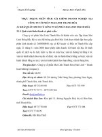 THỰC TRẠNG PHÂN TÍCH TÀI CHÍNH DOANH NGHIỆP TẠICÔNG TY CỔ PHẦN MAI LINH THANH HÓA