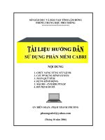 Tài liệu HƯỚNG DẪN SỬ DỤNG PHẦN MỀM CABRI