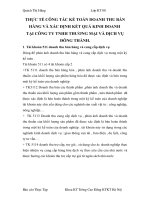 THỰC TẾ CÔNG TÁC KẾ TOÁN DOANH THU BÁN HÀNG VÀ XÁC ĐỊNH KẾT QUẢ KINH DOANH