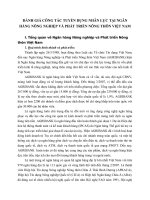 ĐÁNH GIÁ CÔNG TÁC TUYỂN DỤNG NHÂN LỰC TẠI NGÂN HÀNG NÔNG NGHIỆP VÀ PHÁT TRIỂN NÔNG THÔN VIỆT NAM