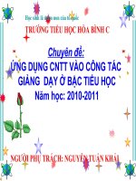 chuyen de ung dung CNTT