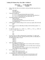 Trường ĐH Phương Đông- Khoa Điện- Cơ điện tử Bài thi môn: Truyền động