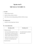 Tập làmm văn - THẾ NÀO LÀ VĂN MIÊU TẢ