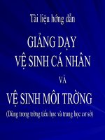 Bài giảng Hướng dẫn dạy VSCN-VSMT