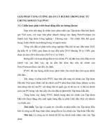 GIẢI PHÁP TĂNG CƯỜNG QUẢN LÝ RỦI RO TRONG ĐẦU TƯ CHỨNG KHOÁN TẠI PVFC