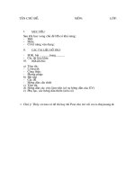 Bài giảng Cau truc giao an tu chon