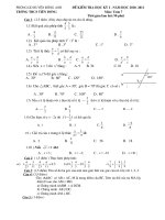 Bài giảng Đề thi HK I lớp 7