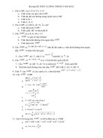 Bài soạn Bài tập Hệ thức lượng trong tam giác