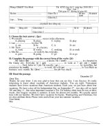 Tài liệu Thi KTCL hk 1 10-11