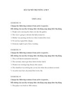 BÀI TẬP BỔ TRỢ TIẾNG ANH 9 UNIT 2 (P.2)