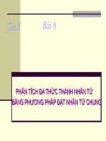 Gián án Bài 1Phân tích đa thưc thành nhân tử