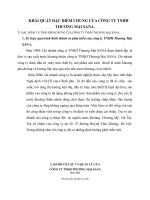 KHÁI QUÁT ĐẶC ĐIỂM CHUNG CỦA CÔNG TY TNHH THƯƠNG MẠI SANA