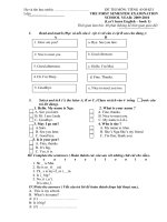 De kt tieng anh kyI nam 2009-2010