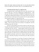 PHÂN TÍCH THỰC TRẠNG SỬ DỤNG VỐN VÀ CÁC GIẢI PHÁP NHẰM NÂNG CAO HIỆU QUẢ SỬ DỤNG VỐN CỦA XÍ NGHIỆP HOÁ DƯỢC