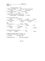 Bài soạn Đề kiểm tra 15 anh 8 lần 2